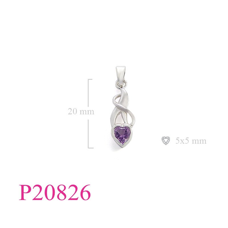 <p>Stone Pendant, 5mm heart stone.</p>