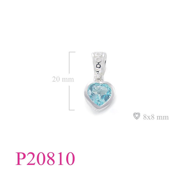 <p>Stone Pendant, 8mm heart stone.</p>