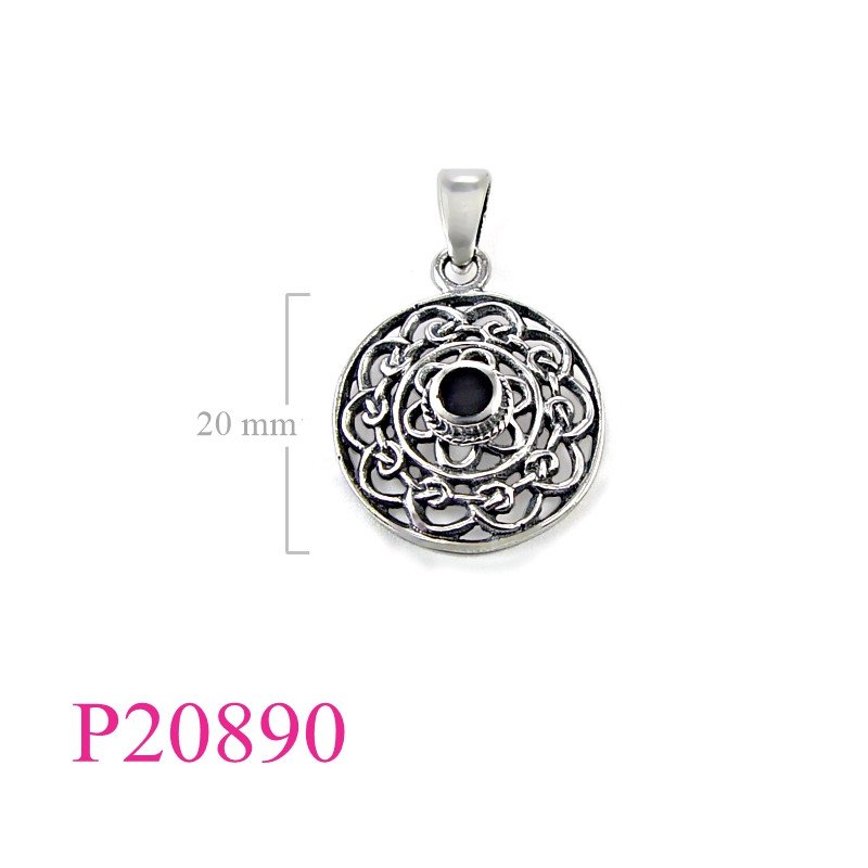 <p>Stone Pendant, round celtic.</p>