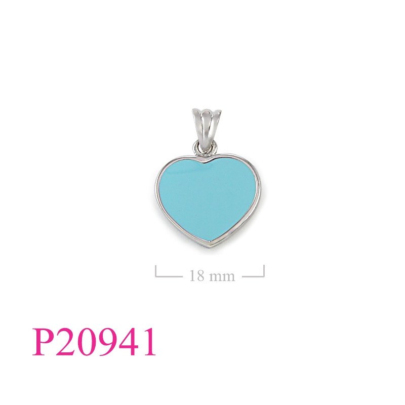 <p>Enamel Pendant, heart.</p>