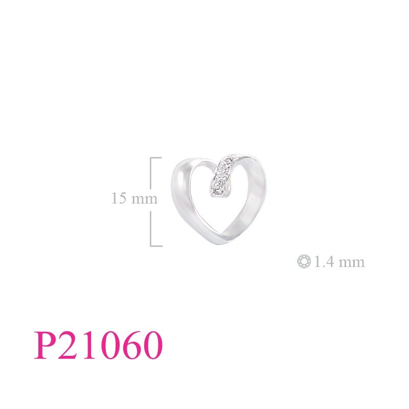 <p>Pendant, heart with 4 small stones.</p>