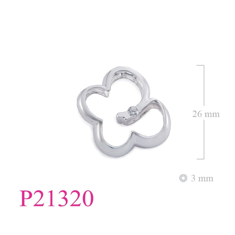 <p>Pendant, butterfly shape with a small stone.</p>