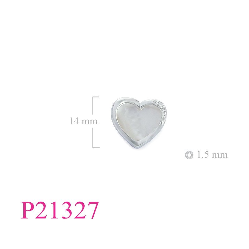 <p>Heart Pendant, CZ Pendant, with small CCZ stones.</p>