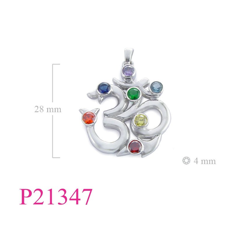 <p>Chakra Pendant, Om Pendant, Chakra Om with 7 stones.</p>