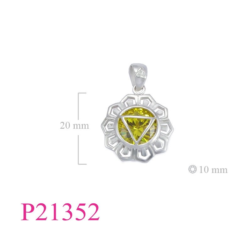 <p>CZ Pendant, Chakra Pendant, Solar Plexis Chakra with Citrine CZ stone.</p>