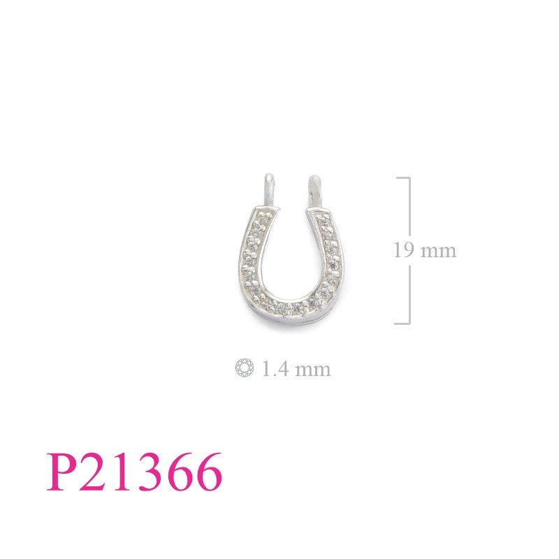 <p>Horseshoe Pendant, CZ Pendant, medium horseshoe with small CCZs.</p>