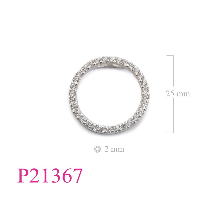 <p>Pendant, 25mm CCZ circle.</p>