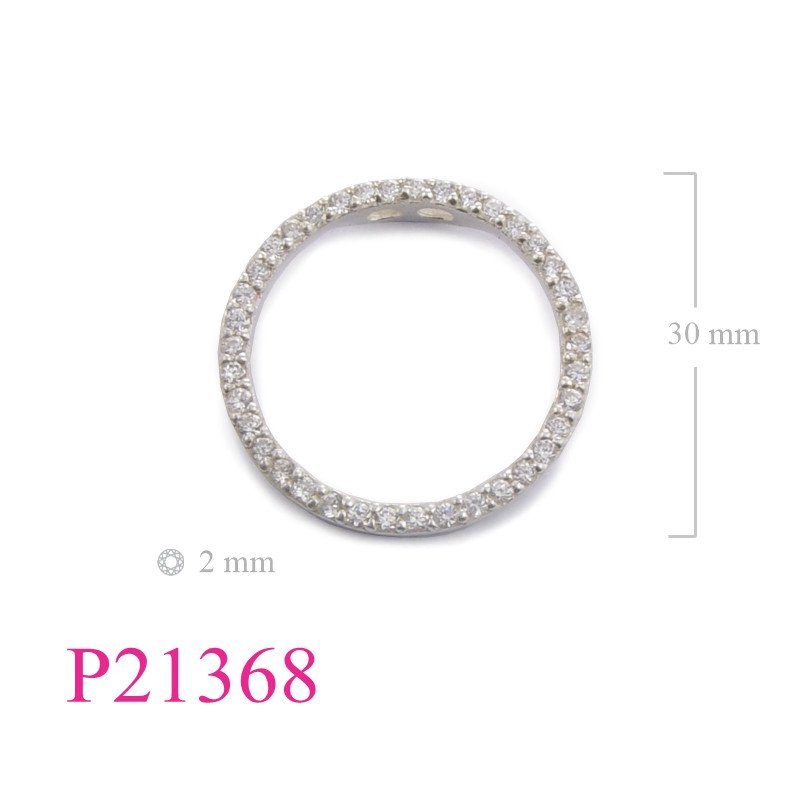 <p>Pendant, 30mm CCZ circle.</p>