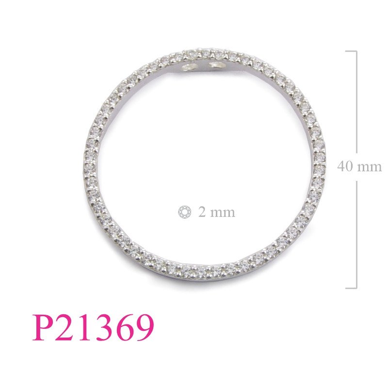<p>Pendant, 40mm CCZ circle.</p>