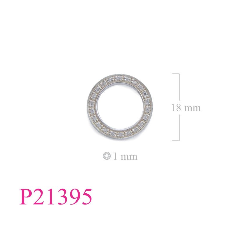 <p>Pendant, 18mm CCZ ring.</p>