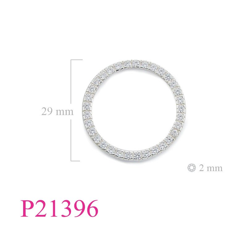 <p>Pendant, 29mm CCZ ring.</p>
