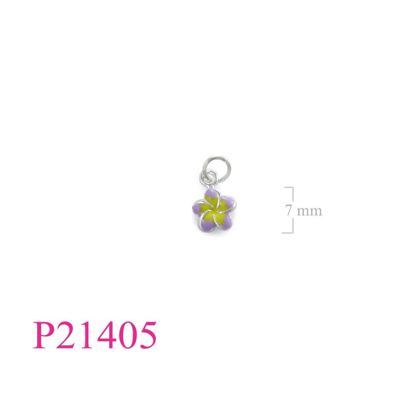<p>Pendant, 8mm enamel champac flowers enamel.</p>