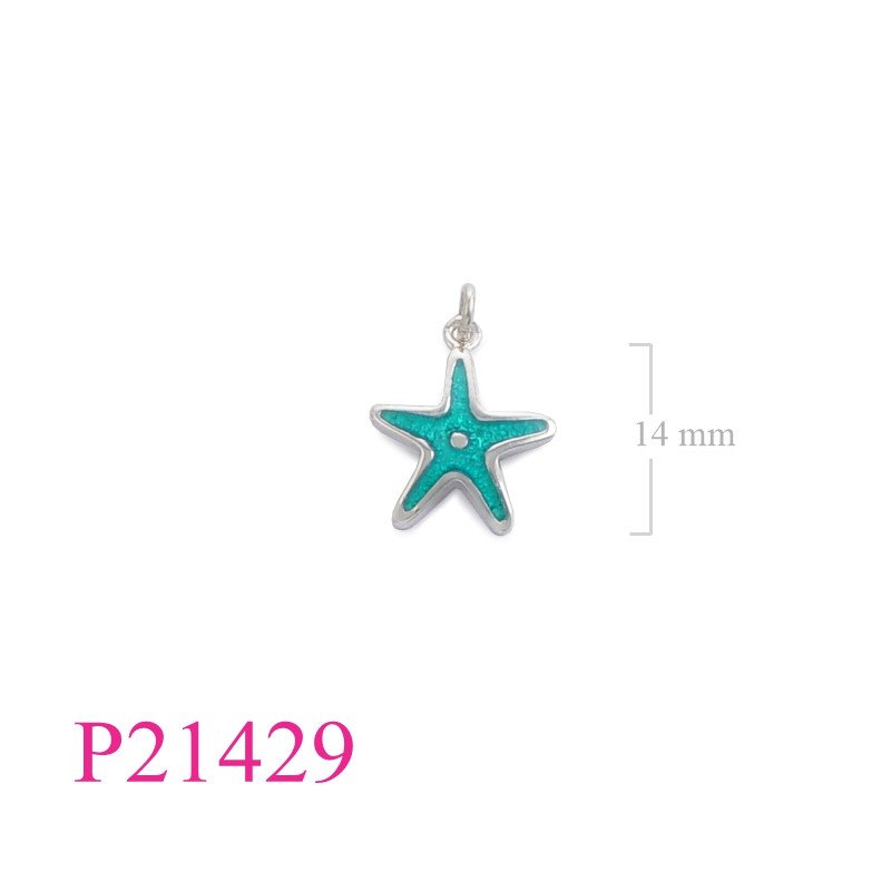 <p>Starfish Pendant, starfish enamel.</p>