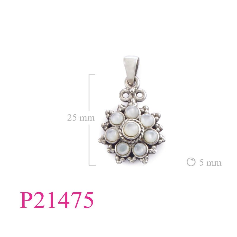 <p>Pendant, 8 round stones.</p>