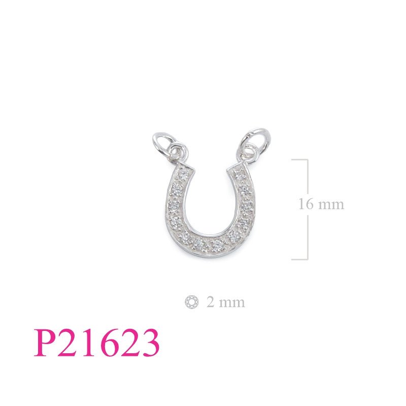 <p>Horse Pendant, CZ Pendant, shoe with small CCZs.</p>