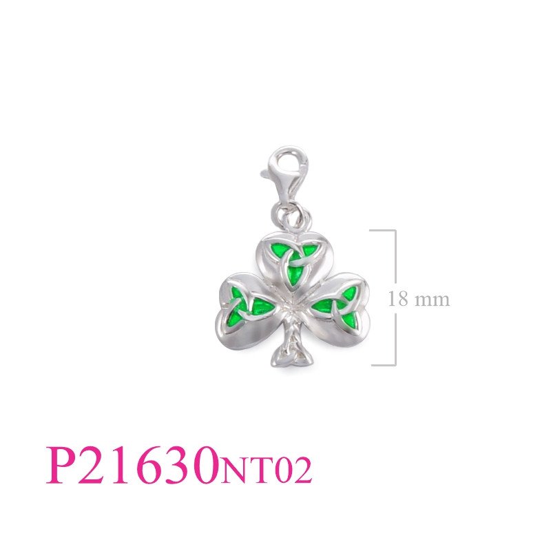 <p>Celtic Pendant, Shamrock Pendant, Trinity Celtics Shamrock enamel.</p>
