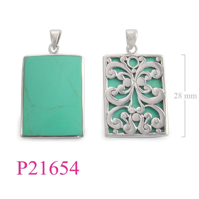 <p>Pendant, rectangle.</p>