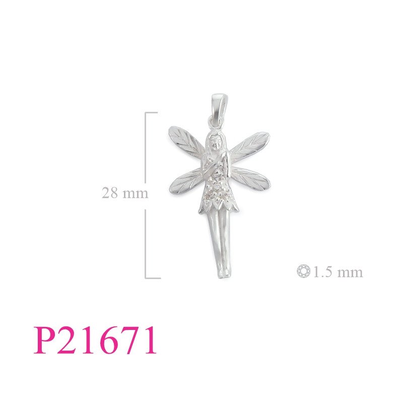 <p>Fairy Pendant, CZ Pendant, with small CCZs.</p>