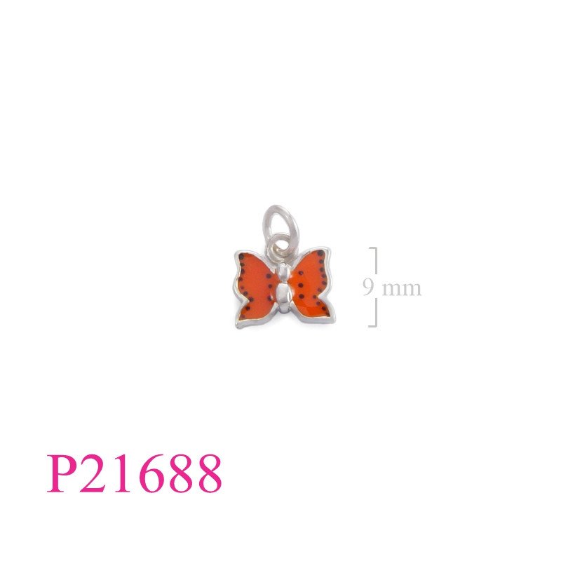 <p>Pendant, butterfly enamel.</p>