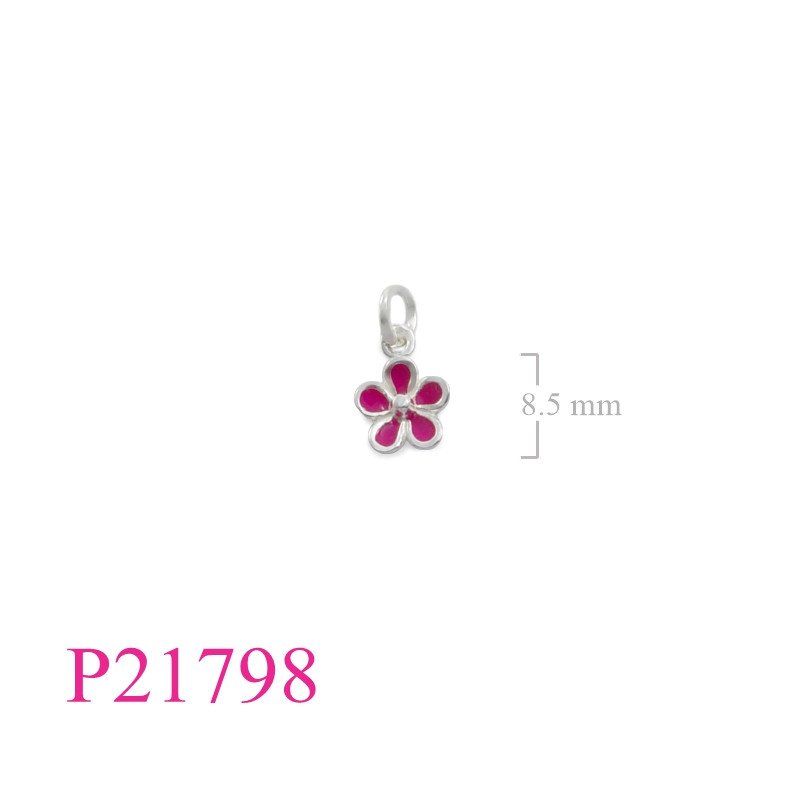 <p>Pendant, flower enamel.</p>
