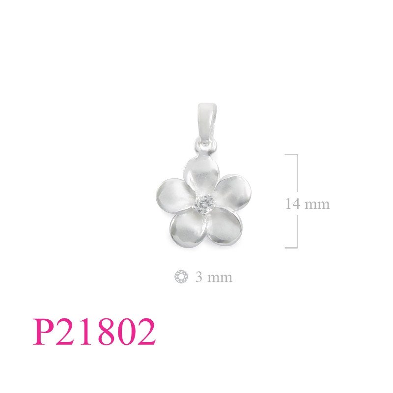 <p>Flower Pendant, CZ Pendant, 14mm sandblast champac with CCZ.</p>