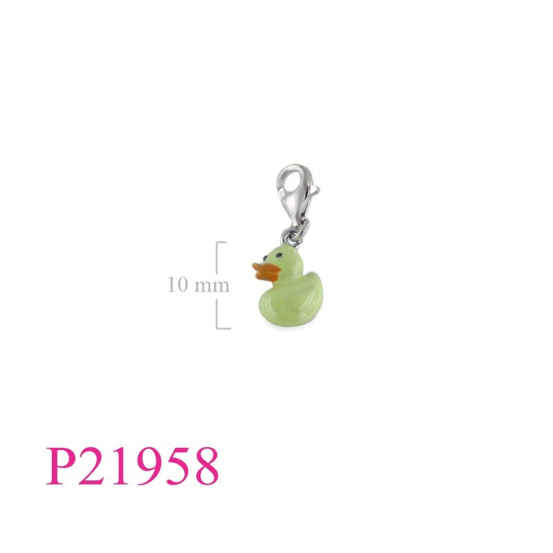 <p>Enamel Pendant, duck.</p>