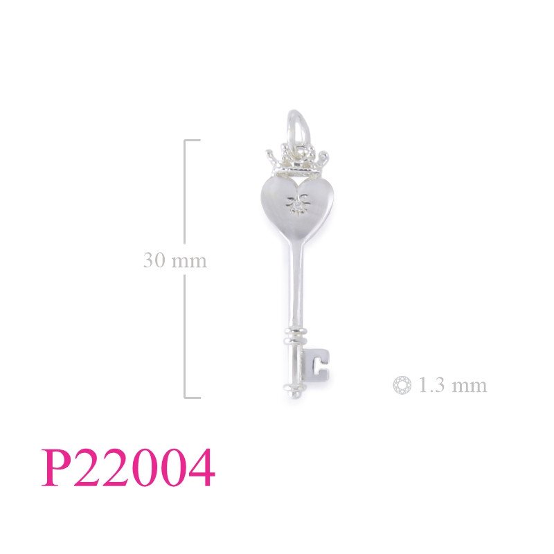 <p>Heart Pendant, Key Pendant, CZ Pendant, heart key with small CCZ.</p>