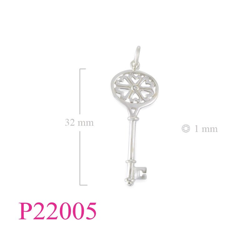 <p>Key Pendant, CZ Pendant, oval with a small CCZ.</p>