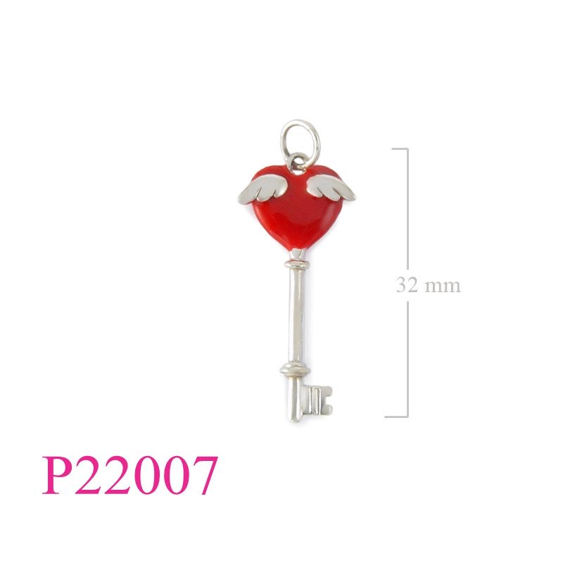 <p>Heart Pendant, Key Pendant, free enamel.</p>
