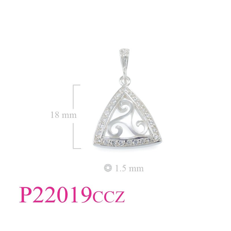 <p>Stone Pendant, Triskellion in triangle with small CCZs.</p>