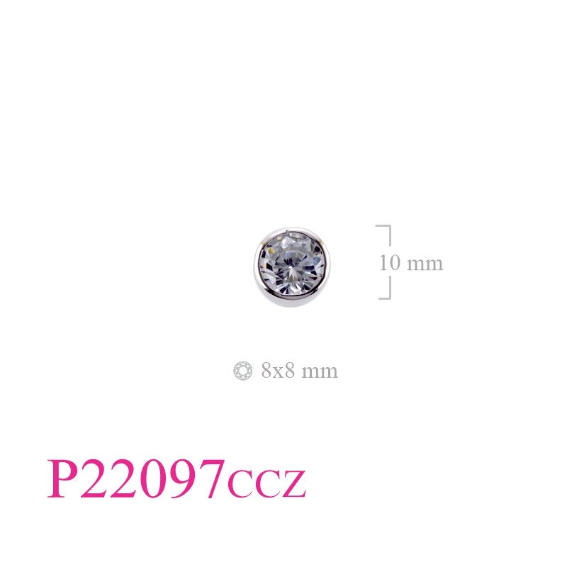 <p>Stone Pendant, 8mm round CCZ.</p>