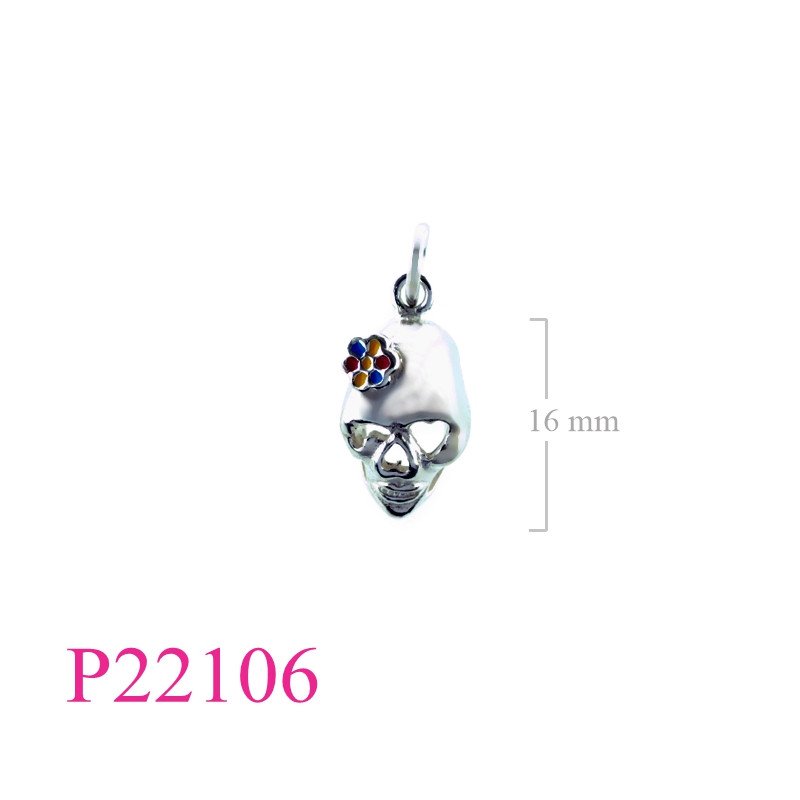 <p>Flower Pendant, Skull Pendant, lady with (full) enamel.</p>