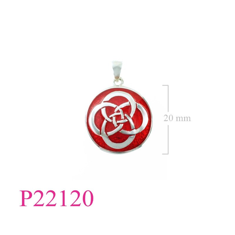<p>Pendant, 19mm round Celtic enamel.</p>