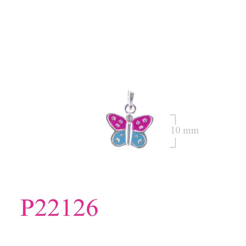 <p>Pendant, butterfly enamel.</p>
