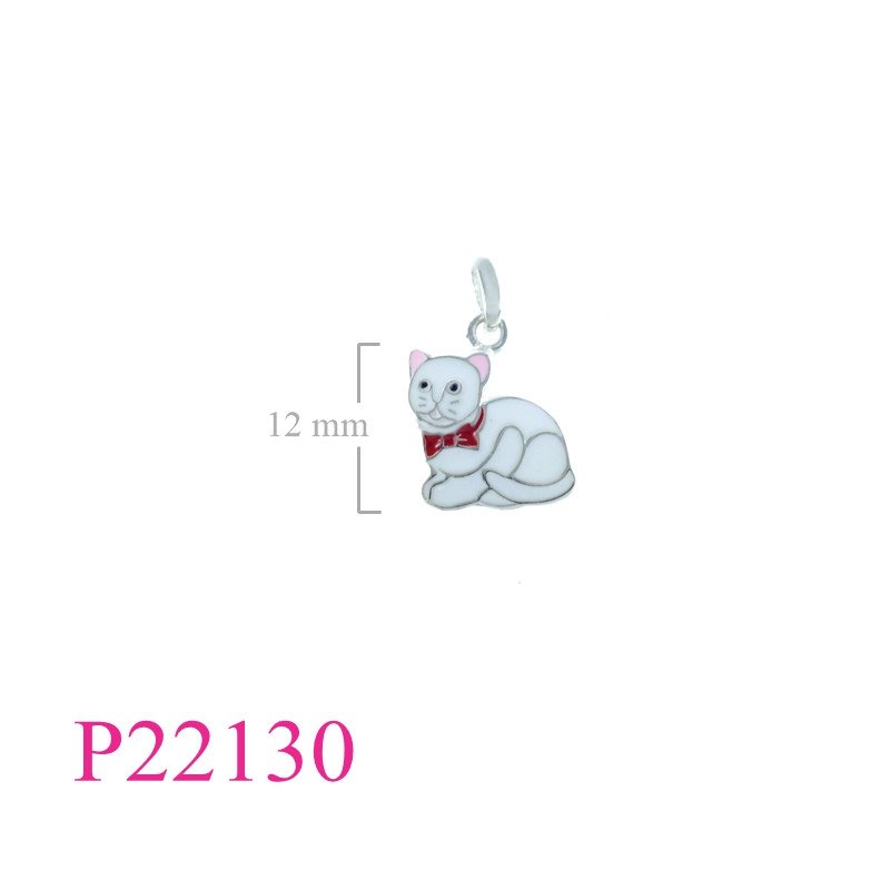 <p>Pendant, cat enamel.</p>