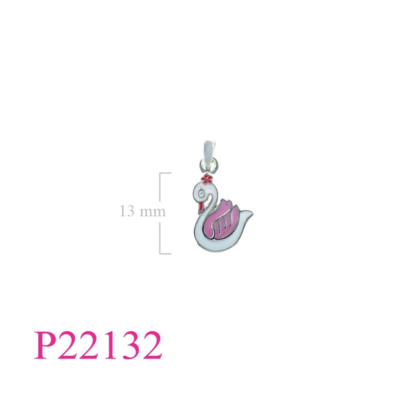 <p>Pendant, swan enamel.</p>