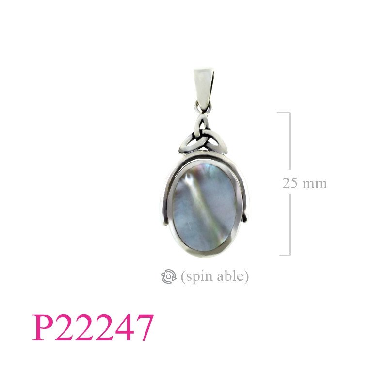 <p>Pendant, spin able oval and Trinity.</p>