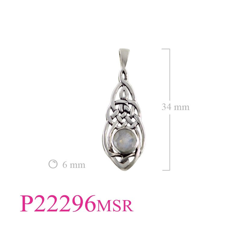 <p>Celtic Pendant, Moon Pendant, Celtic with roundd Real Moonstone.</p>