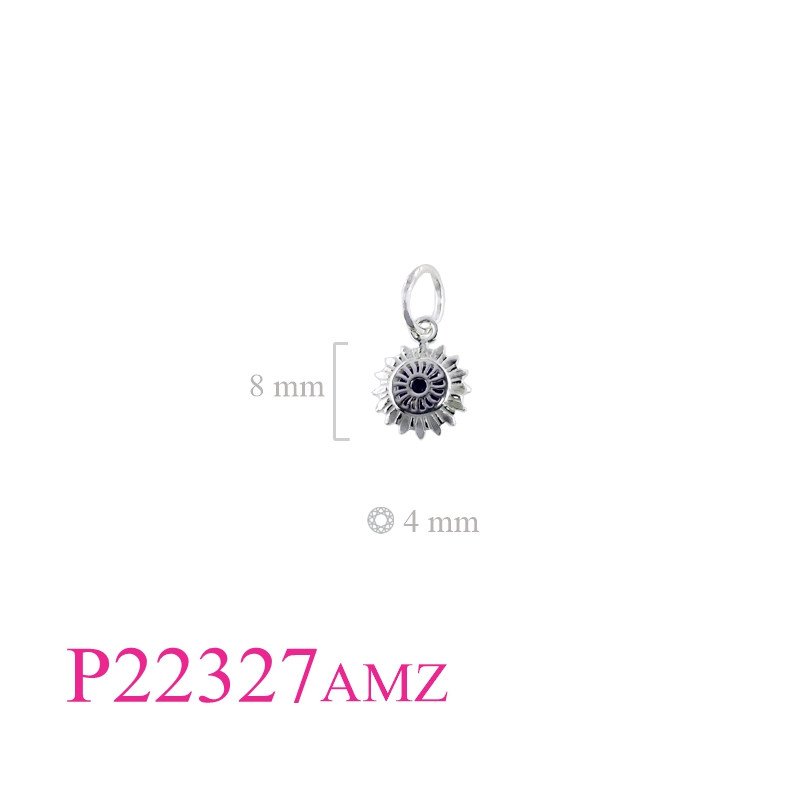 <p>CZ Pendant, Chakra Pendant, 8mm Crown Chakra with Amethyst CZ stone.</p>