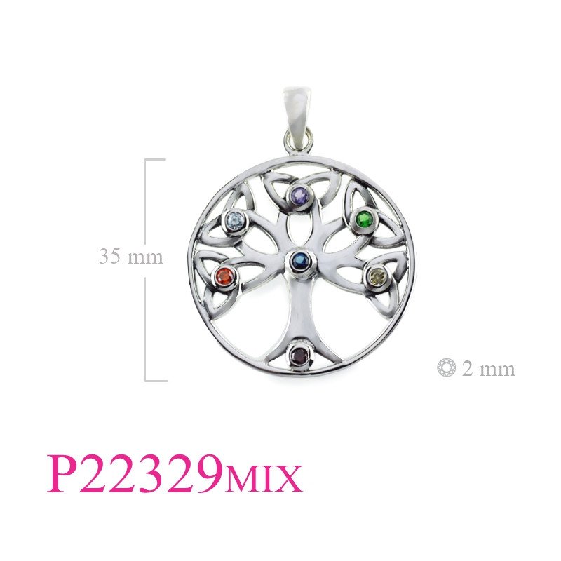 <p>Tree Of Life Pendant, Chakra Pendant, Travel Jewelry Pendant, tree of life with 7 colour chakras stones.</p>