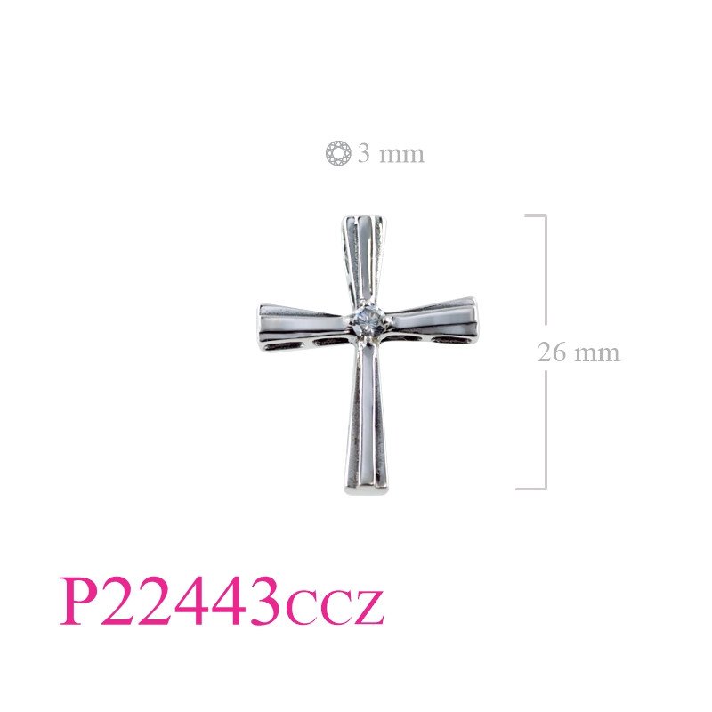 <p>Pendant, cross with round Real stone in the middle.</p>