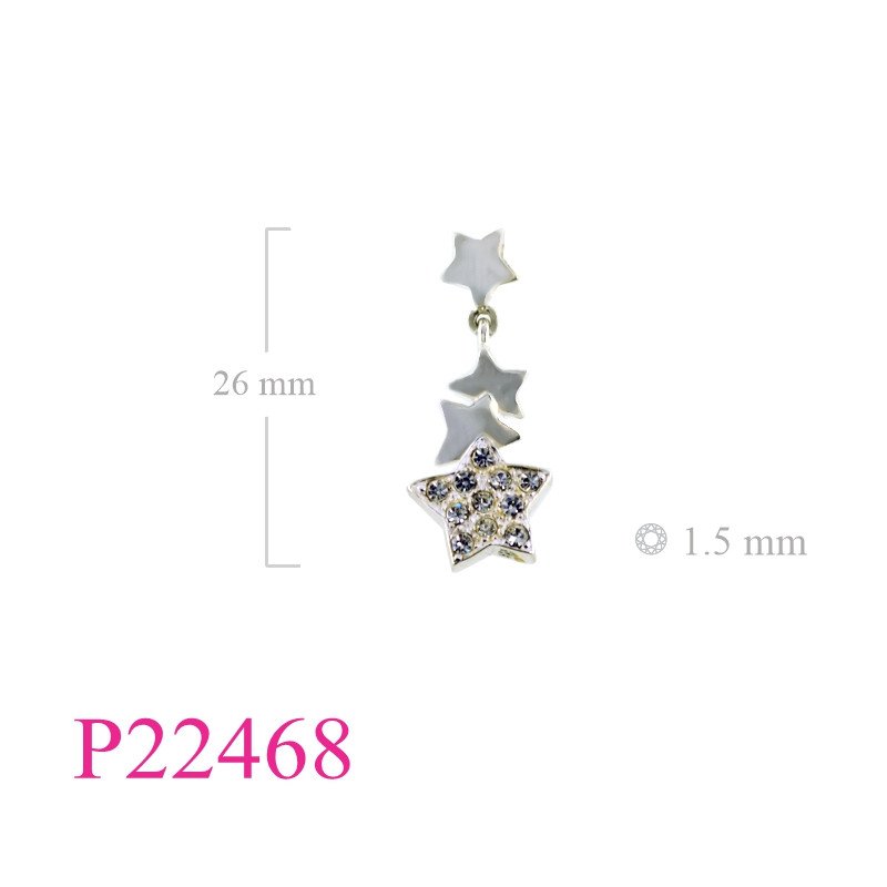<p>Pendant, stars with  crystals.</p>