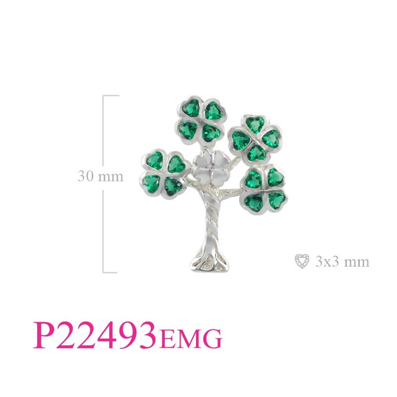 <p>Pendants, Lucky clover tree with Emeralds Glass stones.</p>