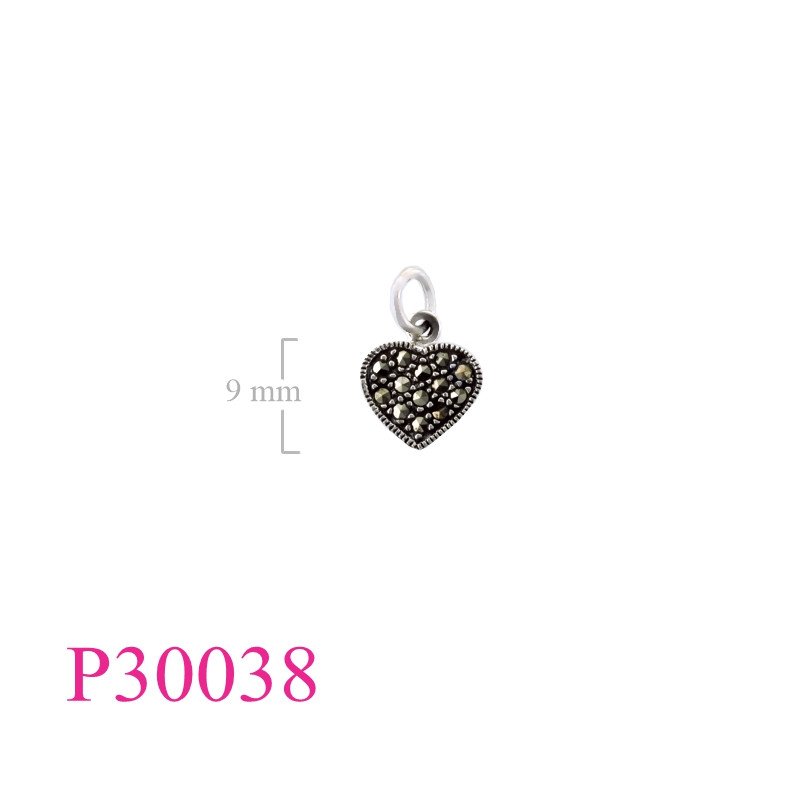 <p>Marcasite Pendant, heart.</p>