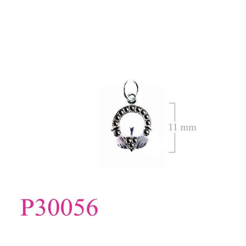 <p>Marcasite Pendant, Claddagh.</p>