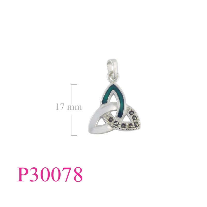 <p>Marcasite Pendant, enamel Trinity.</p>