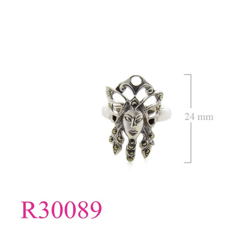 <p>Ring, marcasite Apache.</p>