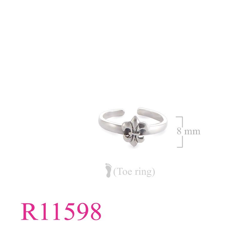 <p>Ring, Fleur de lis toe ring.</p>