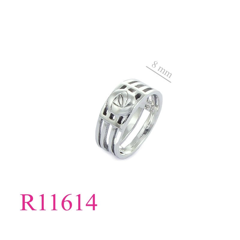<p>Band Rose Ring, Mackintosh Ring, Mackintosh cut out.</p>