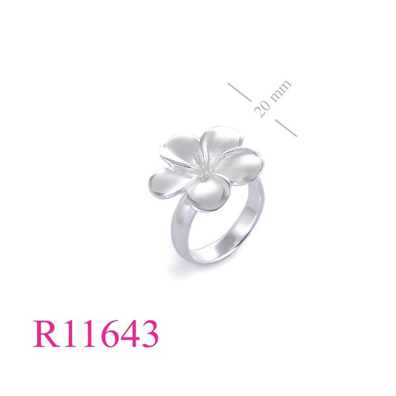 <p>Ring, 20mm sandblast champac flower.</p>
